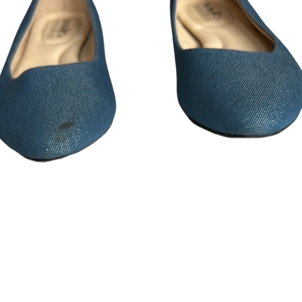 Coach and‎ Four Womens Denim Melitta Glitter Almond Toe Flats Size 6 - Picture 4 of 12